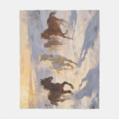 Foals at Play フリースブランケット (正面)