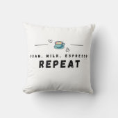 Foam Milk Espresso Repeat Coffee  クッション (正面)