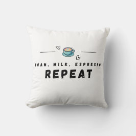 Foam Milk Espresso Repeat Coffee  クッション