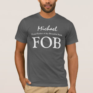 FOB新婦の父名前をカスタムする結婚のV03 Tシャツ