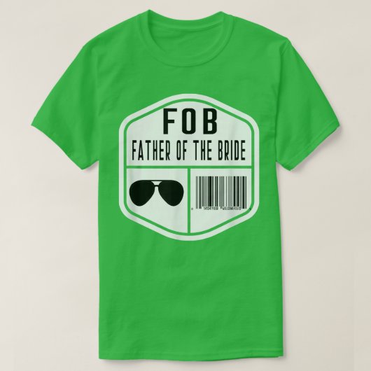 FOB Scan for Payment Father of the Bride Wedding D Tシャツ (デザイン正面)