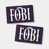 FOBI  -  Inclusionophobia  -  Being Included  -  S バッジ (正面＆裏面)