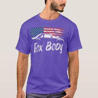 Fobody 50 American Flag Stang Muscle Carshirt retr Tシャツ
