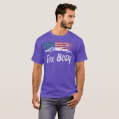 Fobody 50 American Flag Stang Muscle Carshirt retr Tシャツ (正面フル)