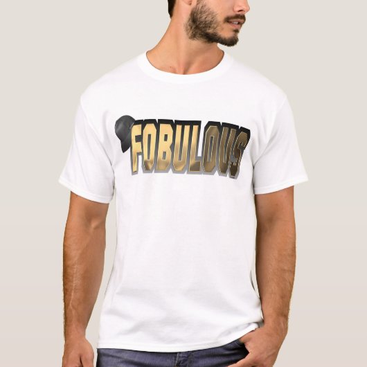 Fobulousの金ゴールド Tシャツ (正面)