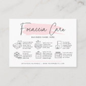 Focacia指示気にピンクウォーター色パン 名刺 (正面)