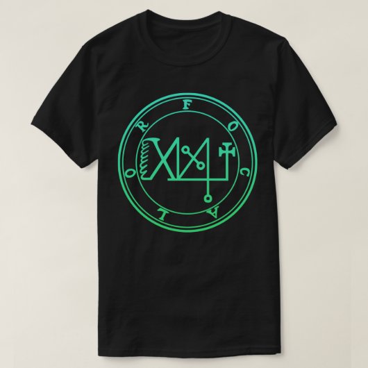 Focalor Sigilは風と海の緑のGrにパワーを持つ Tシャツ (デザイン正面)