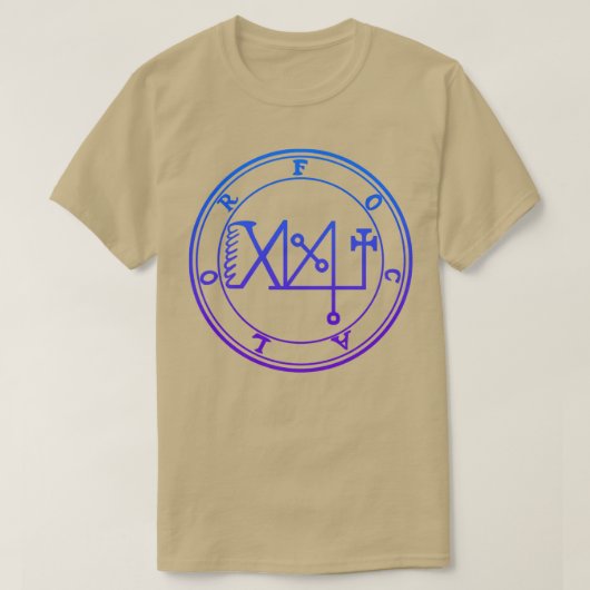 Focalor Sigilは風と海の青いグラに乗る力を持っている Tシャツ (デザイン正面)