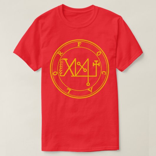 Focalor Sigilは風と海の黄色の上に電力を持っている Tシャツ (デザイン正面)