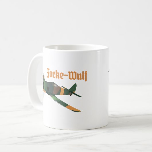 Focke-Wulf Fw 190ドイツの第二次世界大戦の飛行機 コーヒーマグカップ (正面左)