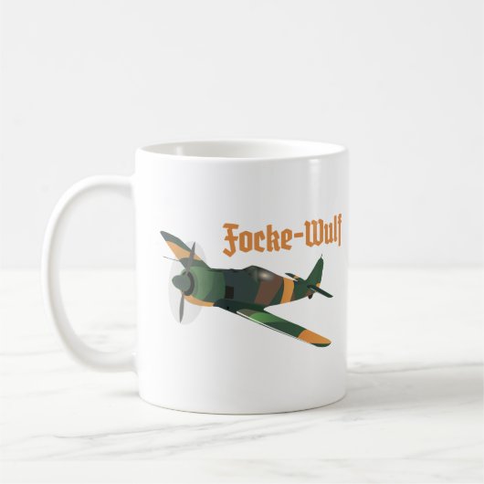 Focke-Wulf Fw 190ドイツの第二次世界大戦の飛行機 コーヒーマグカップ (左)