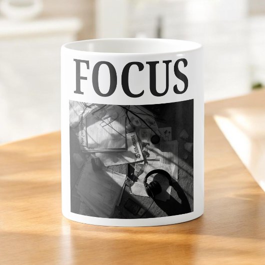 FOCUS - ダークアカデミア ミニマリスト 写真 コーヒーマグカップ