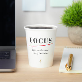 FOCUS ミニマリスト モチベーション — クリーンモード 紙コップ