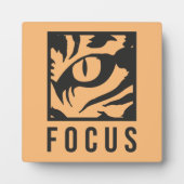 FOCUS – ライオン、成功とジムやる気を起こさせる フォトプラーク (正面)