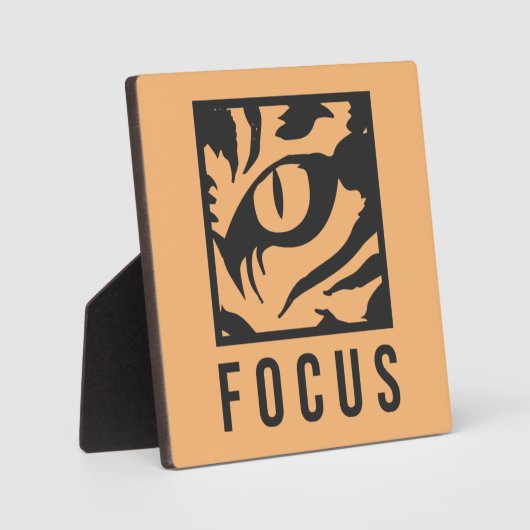 FOCUS – ライオン、成功とジムやる気を起こさせる フォトプラーク (正面)