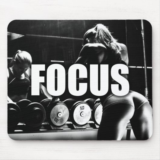 FOCUS – 女性のトレーニング やる気を起こさせる マウスパッド (正面)