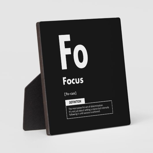 FOCUS – 成功の要素 – やる気を起こさせる フォトプラーク (正面)
