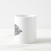 FOCUS - 言葉の雲 モチベーションデザイン コーヒーマグカップ (中央)