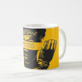 Focus Blindfold Motivational Street Art Illustrati コーヒーマグカップ (正面右)