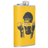 Focus Blindfold Motivational Street Art Illustrati フラスク (右)