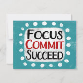 Focus Commit Successful Greeting Card カード (正面)