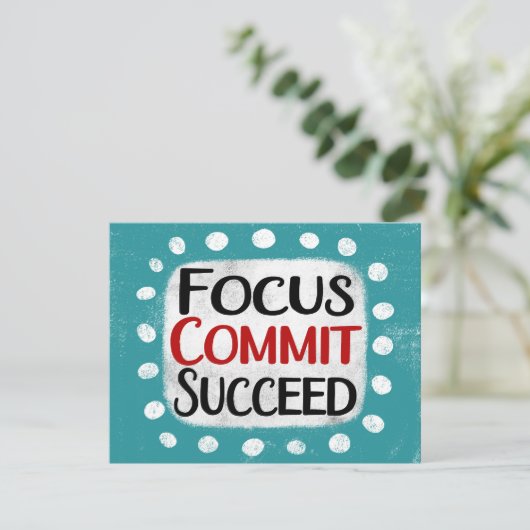Focus Commit Successful Greeting Card カード (スタンド正面)