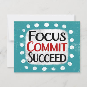 Focus Commit Successful Greeting Card カード