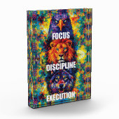 Focus Discipline Execution Eagle Lion Wolf Motivat フォトブロック (左)