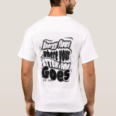 Focus & Energy Flow - Minimalist Typography Aesthe Tシャツ (裏面)