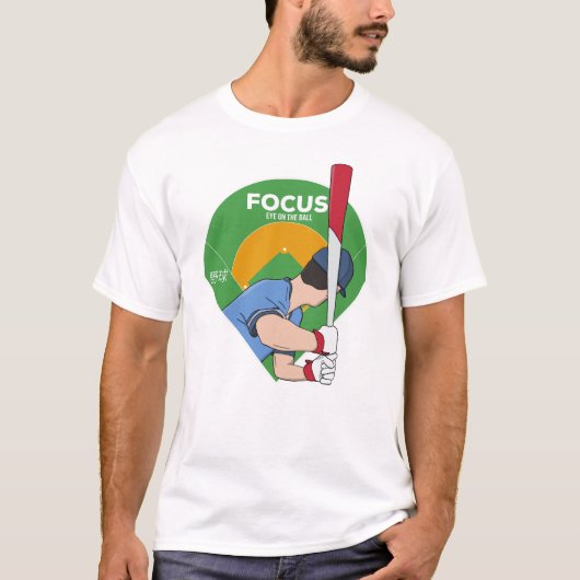 Focus Eye on the Ball Baseball Tシャツ (正面)