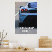 Focus Is a Daily Choice Car Quote Poster ポスター (キッチン)
