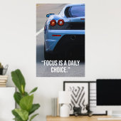 Focus Is a Daily Choice Car Quote Poster ポスター (ホームオフィス)