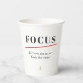 FOCUS Minimalist Motivational  — Clean Mode 紙コップ (正面)