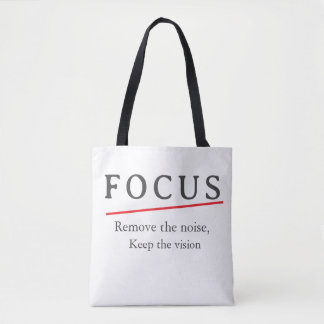FOCUS Minimalist Motivational T-Shirt — Clean Mode トートバッグ