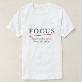 FOCUS Minimalist Motivational T-Shirt — Clean Mode Tシャツ (デザイン正面)