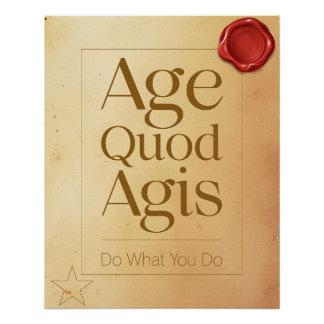 Focus Motivational Quote - Latin Poster Art ポスター