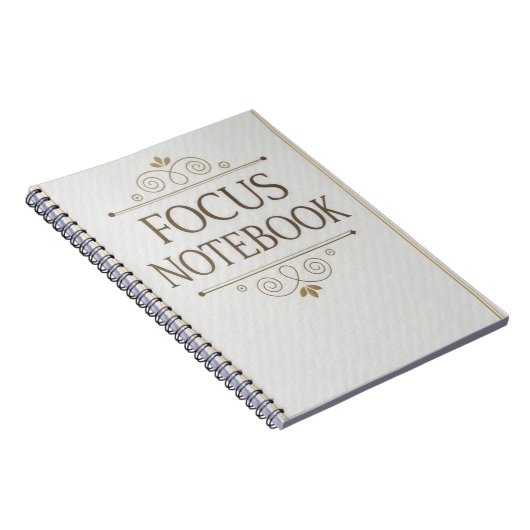 Focus Notebook – Elegant Serif Design ノートブック (右側)
