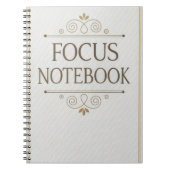 Focus Notebook – Elegant Serif Design ノートブック (正面)