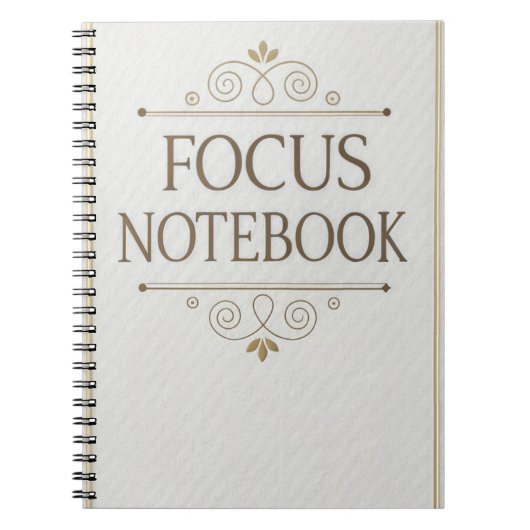 Focus Notebook – Elegant Serif Design ノートブック (正面)
