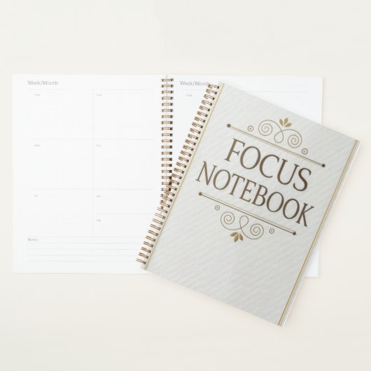 Focus Notebook – Elegant Serif Design プランナー手帳 (ディスプレー)