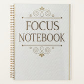 Focus Notebook – Elegant Serif Design プランナー手帳 (正面)