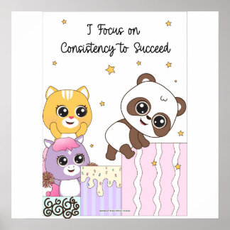 Focus on consistency to succeed Wall art ポスター