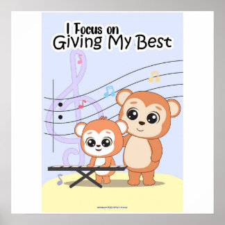 Focus on giving your best Wall art ポスター