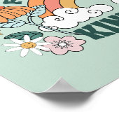 Focus on Kindness Groovy Graphic ポスター (角)