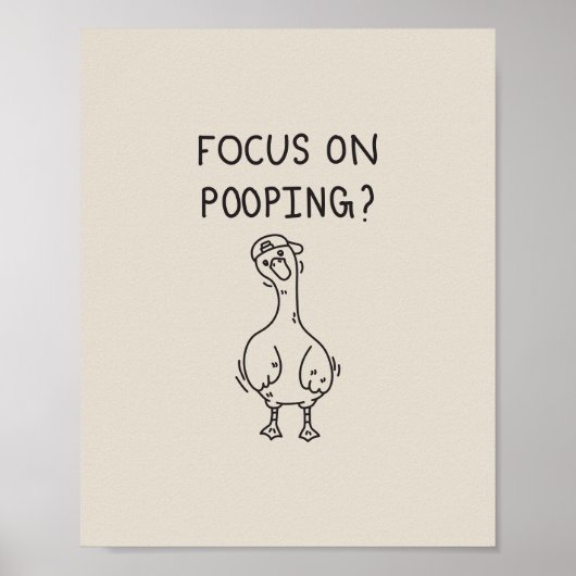 Focus on pooping goose ポスター (正面)