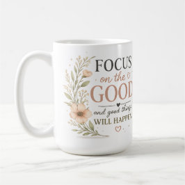 Focus on the Good – ヴィンテージ フローラル インパイローション P コーヒーマグカップ