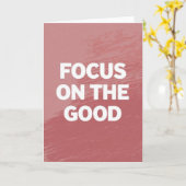 "Focus on the Good" Simple Motivational Card カード (黄色い花)