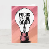 "Focus on the Good" Vibrant Motivational Card カード (正面)