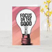 "Focus on the Good" Vibrant Motivational Card カード (黄色い花)