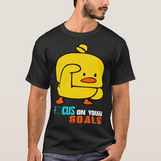 Focus On Your Goals Baby Chick Focusing Men Women  Tシャツ (正面)